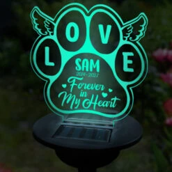 Forever In My Heart - Personalized Memorial Garden Solar Light - Memorial Gift, Sympathy Gift