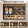 Our Home Sweet Home - Personalized Decorative Mat - Gift For Couples, Husband Wife