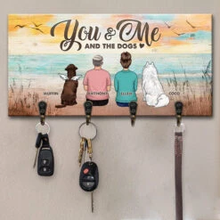 You, Me & Our Fur Babies - Personalized Key Hanger, Key Holder - Gift For Couples, Gift For Dog Lovers