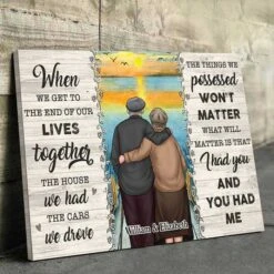 The Things We Possessed Won't Matter - Personalized Horizontal Canvas - Gift For Couples, Husband Wife