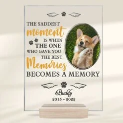 You Gave Me The Best Memories - Personalized Acrylic Plaque - Upload Image, Memorial Gift, Sympathy Gift