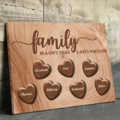 Family Is Forever - Personalized Horizontal Canvas - Gift For Couples, Husband Wife