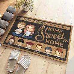 Our Home Sweet Home - Personalized Decorative Mat - Gift For Couples, Husband Wife -Pawfect House Store 6.THUMBNAIL 2 24118da3 dffd 4026 abce d4b4ad8ff25e
