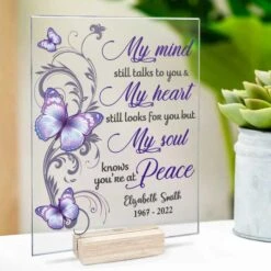My Mind Still Talks To You - Personalized Acrylic Plaque - Memorial Gift, Sympathy Gift