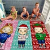 Christmas Is Coming To Town - Personalized Custom Beach Towel - Gift For Family, Gift For Kids, Christmas Gift