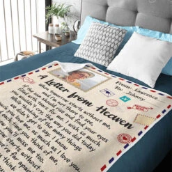 For Every Time You Think Of Me I'm Right There In Your Heart - Memorial Personalized Custom Blanket - Upload Image, Sympathy Gift, Christmas Gift For Family Members -Pawfect House Store 6.THUMBNAIL05 178ed610 103f 44c9 873b 0d93b4c9f840