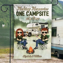 Making Memories One Campsite At A Time - Couple Personalized Custom Flag - Gift For Husband Wife, Anniversary, Camping Lovers -Pawfect House Store 6.THUMBNAIL05 7d626dde bb87 464e b603 d02571f023b8