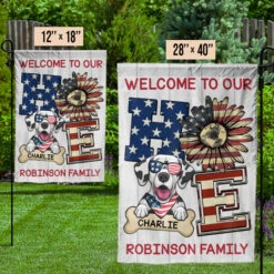 Welcome To Our Home - 4th Of July Decoration - Personalized Flag -Pawfect House Store 6.THUMBNAIL1 46b12af0 063e 4740 8eb5 34c89584e1ff