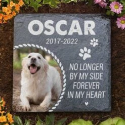 You Will Be Forever In My Heart - Personalized Memorial Stone - Upload Image, Memorial Gift, Sympathy Gift