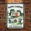 Happy Campers - Camping Personalized Metal Sign