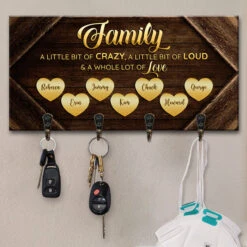 Family, A Whole Lot Of Love - Personalized Key Hanger, Key Holder - Gift For Family