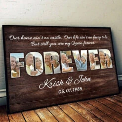 You Are My Queen Forever - Upload Image, Personalized Horizontal Poster