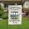 I Just Want To Work In My Garden And Hang Out With My Cats - Funny Personalized Cat Garden Flag