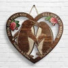 Penguin Couple Our First Kiss - Personalized Shaped Wood Sign - Gift For Couples, Husband Wife