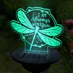 I Am Always With You - Personalized Memorial Garden Solar Light - Memorial Gift, Sympathy Gift