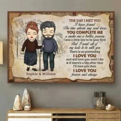 You Make Me A Better Person - I Love You Forever And Always - Gift For Couples, Personalized Horizontal Poster