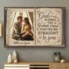 The Broken Road That Led Me Straight To You - Upload Image, Gift For Couples - Personalized Horizontal Poster