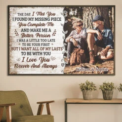 You Complete Me And Make Me A Better Person - Upload Image, Gift For Couples - Personalized Horizontal Poster -Pawfect House Store 6.Thumbnail 1 dee29fe4 c33f 4629 b564 5579422e62bf