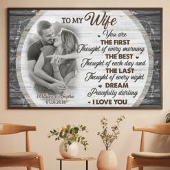 You Are The First Thought Of Every Morning - Upload Image, Gift For Couples - Personalized Horizontal Poster -Pawfect House Store 6.Thumbnail 2 0a0ecf26 0f76 49b1 be36 2bab775ebdb8