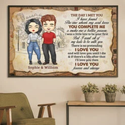 You Make Me A Better Person - I Love You Forever And Always - Gift For Couples, Personalized Horizontal Poster -Pawfect House Store 6.Thumbnail 3 12eba437 1e76 44d9 af91 cbc6d9702e0d