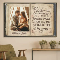 The Broken Road That Led Me Straight To You - Upload Image, Gift For Couples - Personalized Horizontal Poster -Pawfect House Store 6.Thumbnail 4 630bc61a 9812 42fc baa9 9d1fd69b0f30