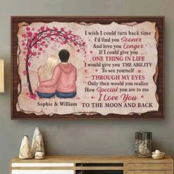 You Are So Special To Me, I Love You To The Moon And Back - Gift For Couples, Personalized Horizontal Poster