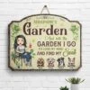 Into The Garden I Find My Soul - Personalized Shaped Wood Sign - Gift For Gardening Lovers