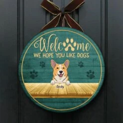 Welcome Hope You Like Peeking Dogs - Funny Personalized Dog Door Sign -Pawfect House Store 6.Thumbnail1 5e98a79a 7d86 4861 aca0 df98563f91c4