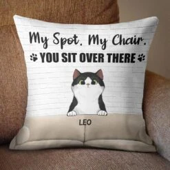 You Sit Over There - Funny Personalized Cat Pillow (Insert Included)