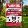 Enter Your Own Risk - Funny Personalized Dog Garden Flag