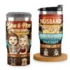 Husband Wife & Our Dogs - Personalized Can Cooler - Gift For Couples, Husband Wife