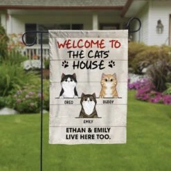 Welcome To The Cat's House Decorative Garden Flag - Funny Personalized Cat Garden Flag -Pawfect House Store 6.Thumbnail3 2 75164f86 599d 4342 a695 ccda4939435e