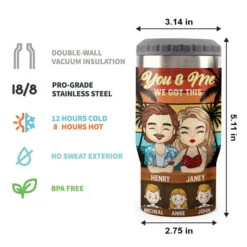 Family Travels Together Stays Together - Personalized Can Cooler - Gift For Couples, Husband Wife -Pawfect House Store 6.Thumbnail3 81c87563 2751 461f 85cb 0f47ec78800e