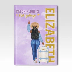 Catch Flights Not Feelings - Personalized Passport Cover, Passport Holder - Gift For Travel Lovers -Pawfect House Store 6.Thumbnail3 f2439cf5 7ca4 4f23 a4d0 4168a55a1bc3