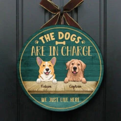 The Dogs Are In Charge - Funny Personalized Dog Door Sign -Pawfect House Store 6.Thumbnail4 621d6a61 1661 489b a7c9 c50047ecc341