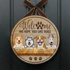 Welcome Hope You Like Peeking Dogs - Funny Personalized Dog Door Sign -Pawfect House Store 6.Thumbnail4 85e10fc8 8770 4b88 92eb 141a9f8f21f6
