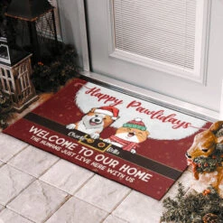 Happy Pawlidays Welcome To Our Home - Dog & Cat Personalized Custom Decorative Mat - Christmas Gift For Pet Owners, Pet Lovers -Pawfect House Store 6.Thumbnail5 07490c93 61ef 4b3c 8343 e9352342e068
