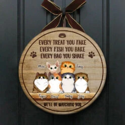 Every Bag You Shake We'll Be Watching You - Funny Personalized Cat Door Sign -Pawfect House Store 6.Thumbnail5 dc60e7c2 babe 46b0 b361 5cc67aab8b8d