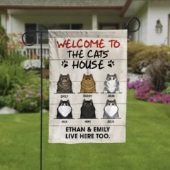 Welcome To The Cat's House Decorative Garden Flag - Funny Personalized Cat Garden Flag -Pawfect House Store 6.Thumbnail6 fea1789c 4dc1 44a2 abc7 0e0825432ebb