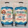 Just A Girl Who Loves Beaches - Personalized Luggage Cover