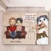 A Crazy Cat Lady And Her Grumpy Old Man Live Here - Gift For Cat Lovers, Personalized Decorative Mat