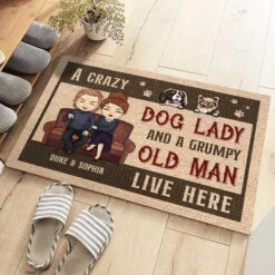A Crazy Dog Lady & Her Man - Personalized Decorative Mat - Gift For Couples, Gift For Pet Lovers -Pawfect House Store 6.thumb3 5b13a305 2b4a 4b22 b412 f8d95d08691d
