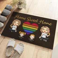 Our Home Sweet Home With Kids & Pets - Personalized Decorative Mat - Gift For Couples, Gift For Pet Lovers -Pawfect House Store 6.thumb3 f105842c 8a46 4b9f bb55 83d2845dcda3