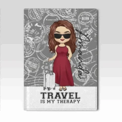 Travel Lover - Travel Personalized Custom Passport Cover, Passport Holder - Holiday Vacation Gift, Gift For Adventure Travel Lovers