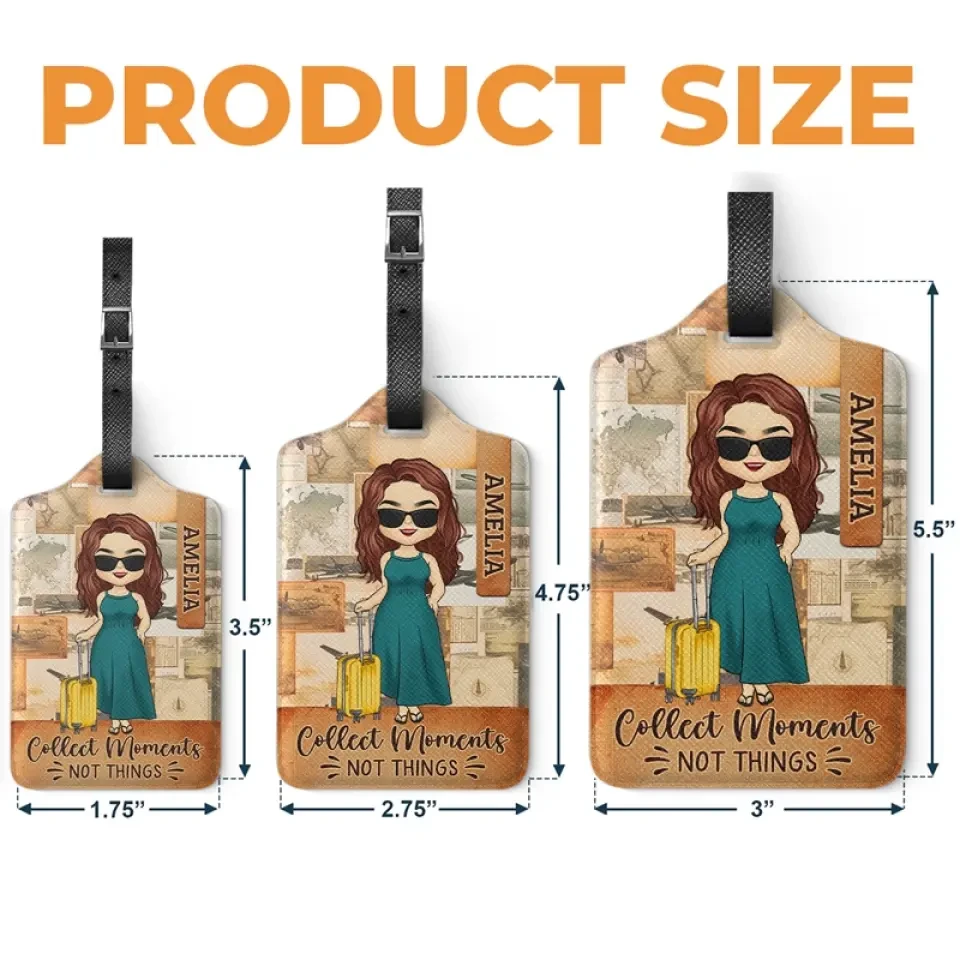 Find Moments Not Things - Travel Personalized Custom Luggage Tag - Holiday Vacation Gift, Gift For Adventure Travel Lovers 5 Find Moments Not Things - Travel Personalized Custom Luggage Tag - Holiday Vacation Gift, Gift For Adventure Travel Lovers - Image 5