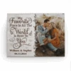 Custom Photo My Favorite Place In All The World - Couple Personalized Custom Horizontal Rectangle Shaped Building Brick Blocks - Gift For Husband Wife, Anniversary