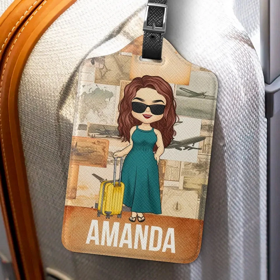 Happiness Is A Way Of Travel Not A Destination - Travel Personalized Custom Luggage Tag - Holiday Vacation Gift, Gift For Adventure Travel Lovers 3 Happiness Is A Way Of Travel Not A Destination - Travel Personalized Custom Luggage Tag - Holiday Vacation Gift, Gift For Adventure Travel Lovers - Image 3