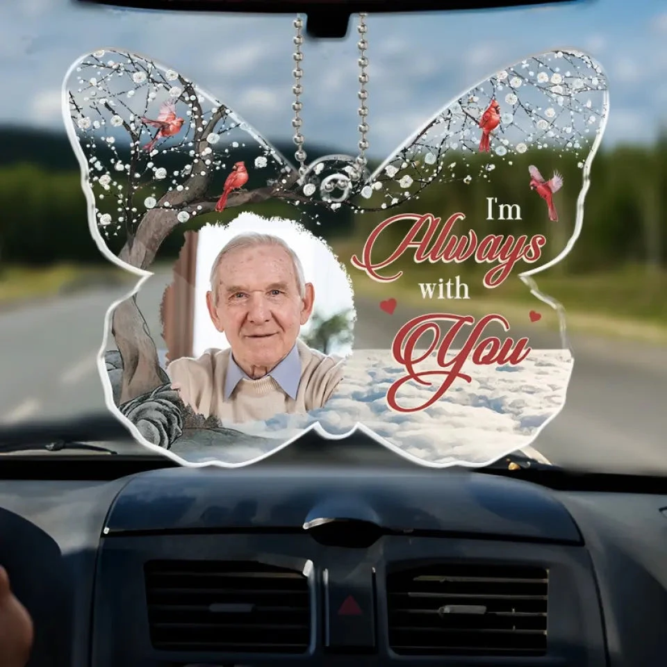 Custom Photo I Know I Never Drive Alone - Memorial Personalized Custom Car Ornament - Acrylic Custom Shaped - Sympathy Gift For Family Members 1 Custom Photo I Know I Never Drive Alone - Memorial Personalized Custom Car Ornament - Acrylic Custom Shaped - Sympathy Gift For Family Members