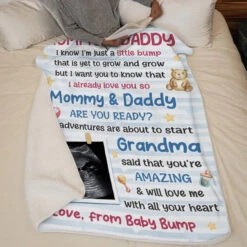 Custom Photo Mommy Daddy Are You Ready - Family Personalized Custom Blanket - Baby Shower Gift, Gift For First Mom, First Dad -Pawfect House Store 65f01bcc70578