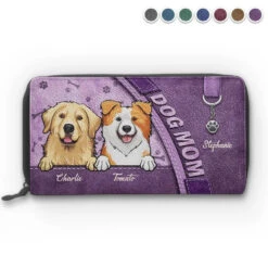 Life Is Better With Dogs - Dog & Cat Personalized Custom Leather Long Wallet - Gift For Pet Owners, Pet Lovers